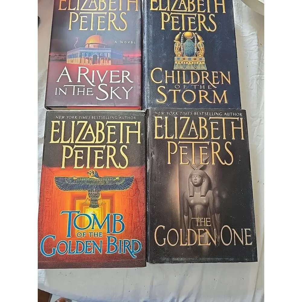 Lot of 4 Elizabeth‎ Peters Amelia Peabody Mysteries Fiction Hardcover Books